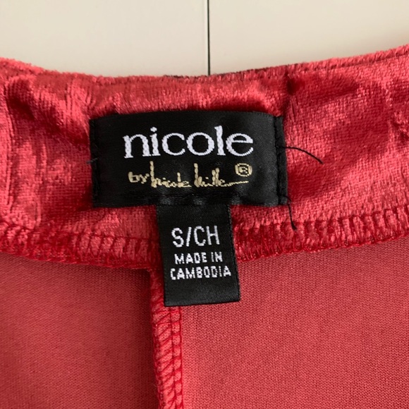 Vintage 90s Red Velvet dress - Picture 2 of 5